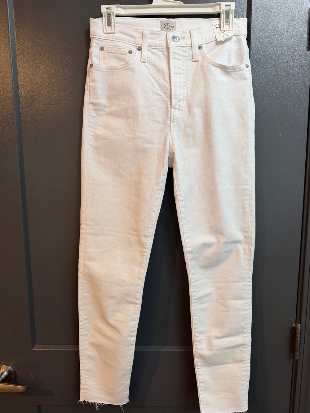 J. Crew White Skinny 10” High-Rise Toothpick Jeans women’s 28 NWT